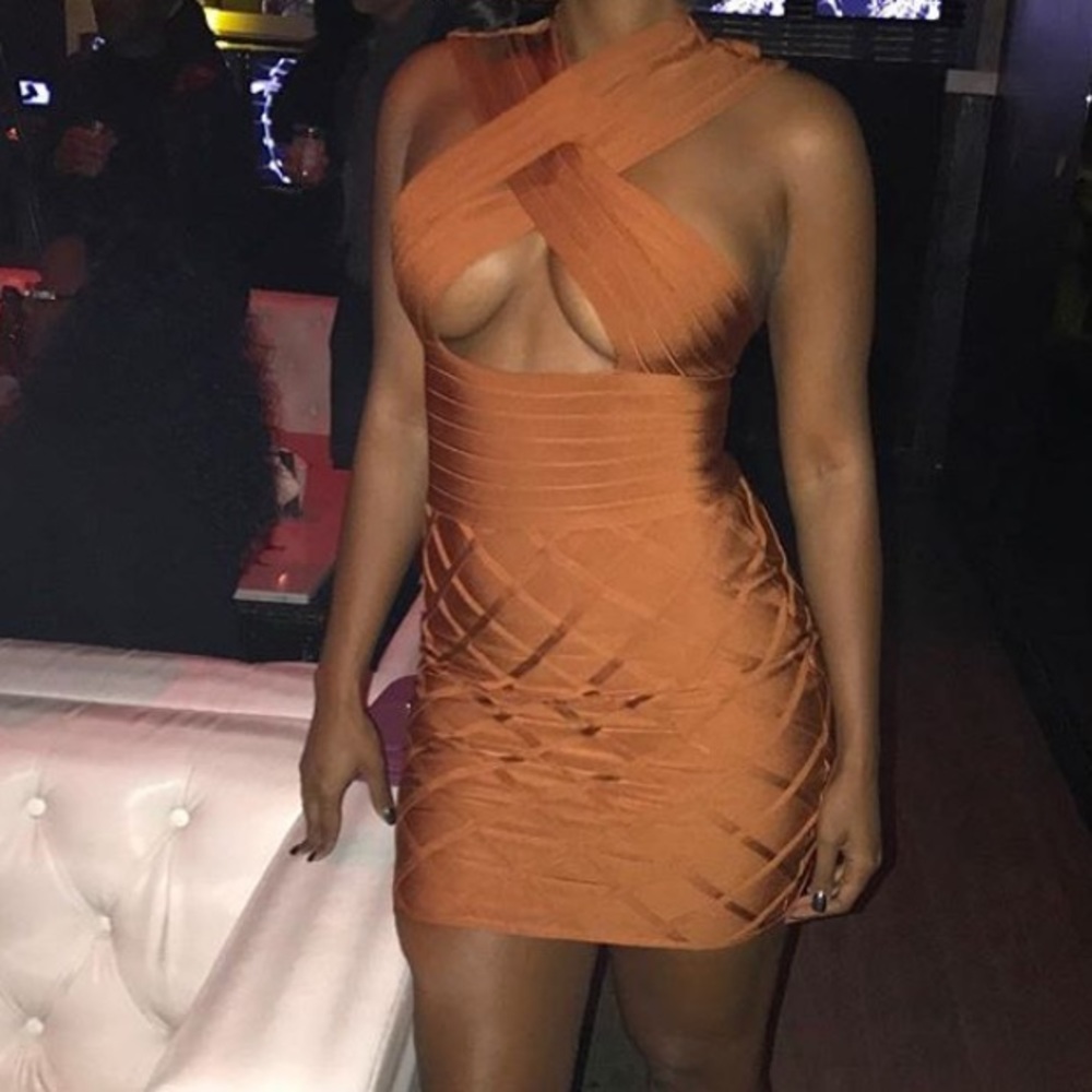 Sexy copper dress